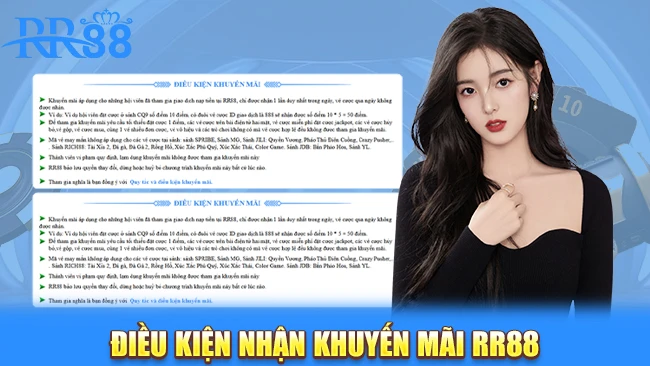 Điều kiện nhận khuyến mãi RR88